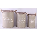 PflanzTopf Set/3 Plantes, creme, 26x26x38,5 cm, 32x32x43 cm, 38x38x47,5 cm