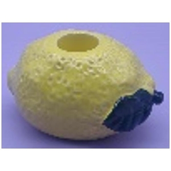 ZitronenKerzenHalter Frutta, gelb, Porzellan, 9,5x6,5x5,5 cm