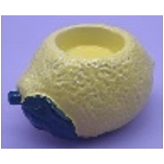 ZitronenTeelichtHalter Frutta, gelb, Porzellan, 11,2x7,8x6,2 cm