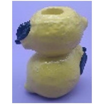 ZitronenKerzenHalter Frutta, gelb, Porzellan, 7,5x5,5x9,5 cm