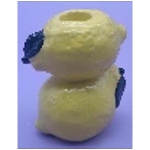 ZitronenKerzenHalter Frutta, gelb, Porzellan, 7,5x5,5x9,5 cm