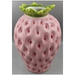 Vase Erdbeer Frutta, pink, Keramik, 18,5x18,5x23,5 cm