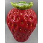 Vase Erdbeer Frutta, rot, Keramik, 18,5x18,5x23,5 cm