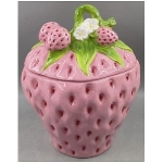 Dose Erdbeer Frutta, pink, Keramik, 16x16x20 cm