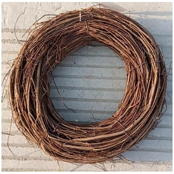Kranz Willow, natur, Rattan, 45x45x10 cm