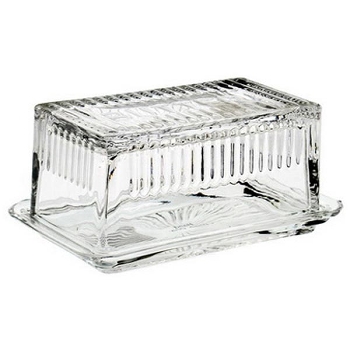 Butterdose Verrerie, klar, Glas, 16,7x10x8,3 cm