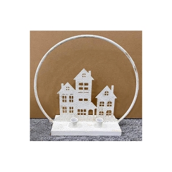 Xmasdeco ClairBlanc, Metall, 38x0,8x41,5 cm