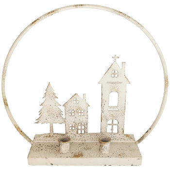 Xmasdeco ClairBlanc, Metall, 38x0,8x41,5 cm