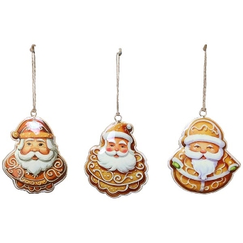 Xmashänger Santa LesFleurs, Metall, 8x1x10,5 cm