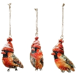 Xmashänger Vogel LesFleurs, Metall, 4x1x10,5 cm