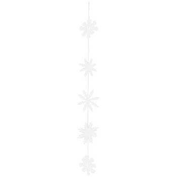 Schneeflockehänger PaperART, weiß, Papier, 6x200 cm