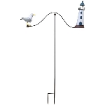 WindSpiel Möwe/LeuchtTurm ArtFerro, Metall, 75x9,5x130 cm