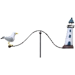 WindSpiel Möwe/LeuchtTurm ArtFerro, Metall, 75x9,5x130 cm