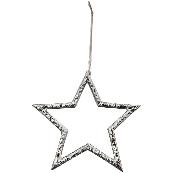 Sternhänger GROS, silber, Alu, 15x0,8x15 cm