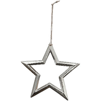 SternHänger GROS, silber, Alu, 10x0,7x10 cm