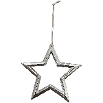 SternHänger GROS, silber, Alu, 10x0,7x10 cm