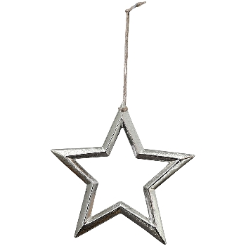 SternHänger GROS, silber, Alu, 15x1x15 cm