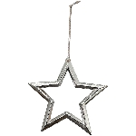 SternHänger GROS, silber, Alu, 15x1x15 cm