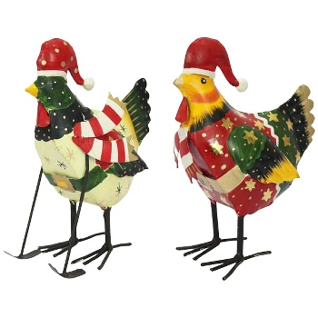 Huhn Kanu, Metall, 16x9x19 cm