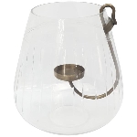 WindLicht mit Kerzenhalter Verre, Glas/Metall, 20x20x21 cm
