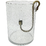 WindLicht mit Kerzenhalter Verre, Glas/Metall, 18x18x25 cm