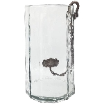WindLicht mit Kerzenhalter Verre, Glas/Metall, 20,5x20,5x34,5 cm