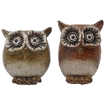 Eule Marta, Stoneware, 6,5x6,5x7 cm, 5,5x5,5x8 cm