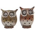 Eule Marta, Stoneware, 8,5x8,5x10 cm, 7,5x7,5x11 cm