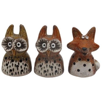 Eule und Fuchs Marta, Stoneware, 7,1x5,7x10,2 cm