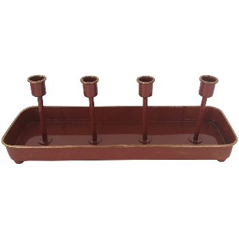 Kerzenhalter ArtFerro, rot, Metall, 38,5x12,5x16 cm