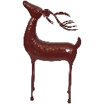 Rentier ArtFerro, rot, Metall, 41,5x14x80,5 cm
