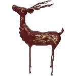 Rentier ArtFerro, rot, Metall, 66x20x117 cm