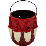 Laterne Marta, rot, Keramik, 11x10,7x11,5 cm