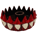 Kerzenhalter Marta, rot, Keramik, 12x11,5x4,3 cm