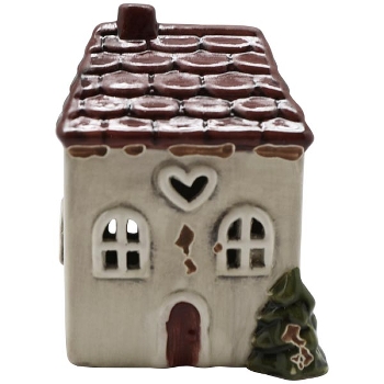 LED Haus Chrissie, Dolomite, 6,4x7,1x9,8 cm