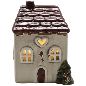 LED Haus Chrissie, Dolomite, 6,4x7,1x9,8 cm