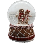 Schneekugel Gingerbread, Polyresin, 6,5x6,5x8,5 cm