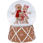 Schneekugel Gingerbread, Polyresin, 10,5x10,5x14,5 cm