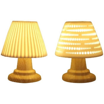 Lampe Blanche, Porzellan, 12,3x12,3x15,8 cm