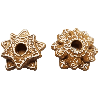 LebkuchenKerzenhalter Gingerbread, Dolomite, 9,5x9x3,4 cm
