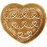 HerzLebkuchenTablett Gingerbread, Dolomite, 10,8x10x2,2 cm