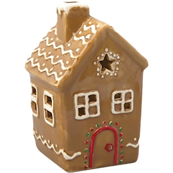 LebkuchenHaus mit LED Gingerbread, Dolomite, 7,8x7,5x12,2 cm