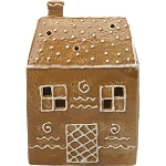 LebkuchenHaus mit LED Gingerbread, Dolomite, 11,5x6,6x16,3 cm
