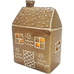 LebkuchenHaus mit LED Gingerbread, Dolomite, 11,5x6,6x16,3 cm
