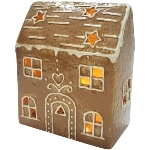 LebkuchenHaus mit LED Gingerbread, Dolomite, 11,6x6,7x14 cm