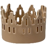 Windlicht Marta, braun, Dolomite, 6,5x6,5x5 cm