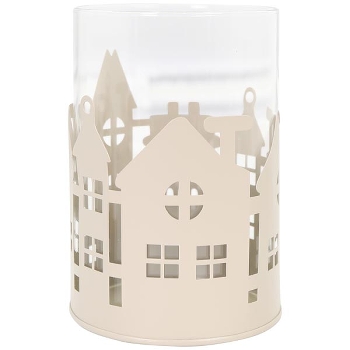 Windlicht Dazz, Metall/Glas, 10x10x15 cm