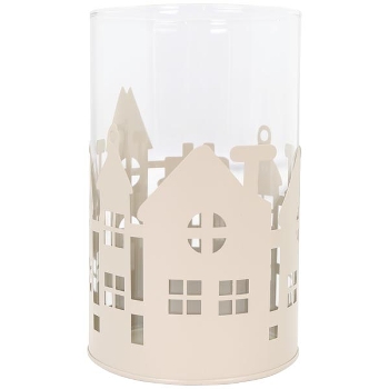 Windlicht Dazz, Metall/Glas, 12x12x20 cm