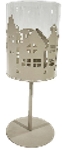 Windlicht Dazz, Metall/Glas, 10x10x30,5 cm