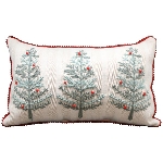 Kissen Dans, creme/grün, Polyester, 50x30 cm